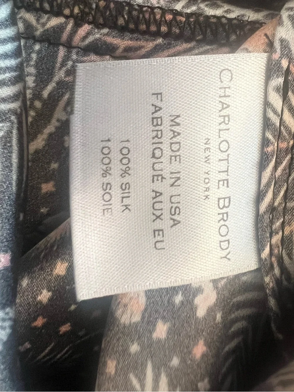 Luxury Charlotte Brody Cascade Ruffle Skirt Black Desert Oasis 100% Silk Size 8